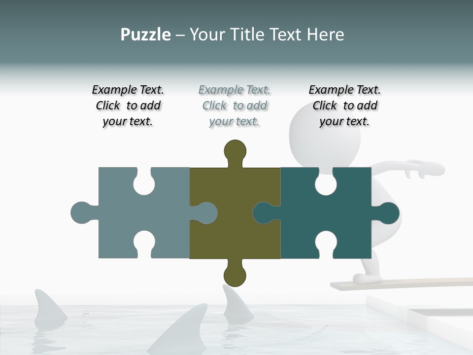 Pool Human Diving Board PowerPoint Template