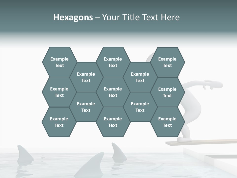 Pool Human Diving Board PowerPoint Template