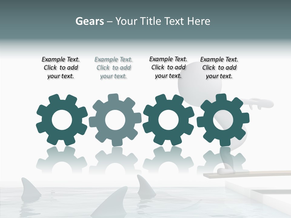 Pool Human Diving Board PowerPoint Template