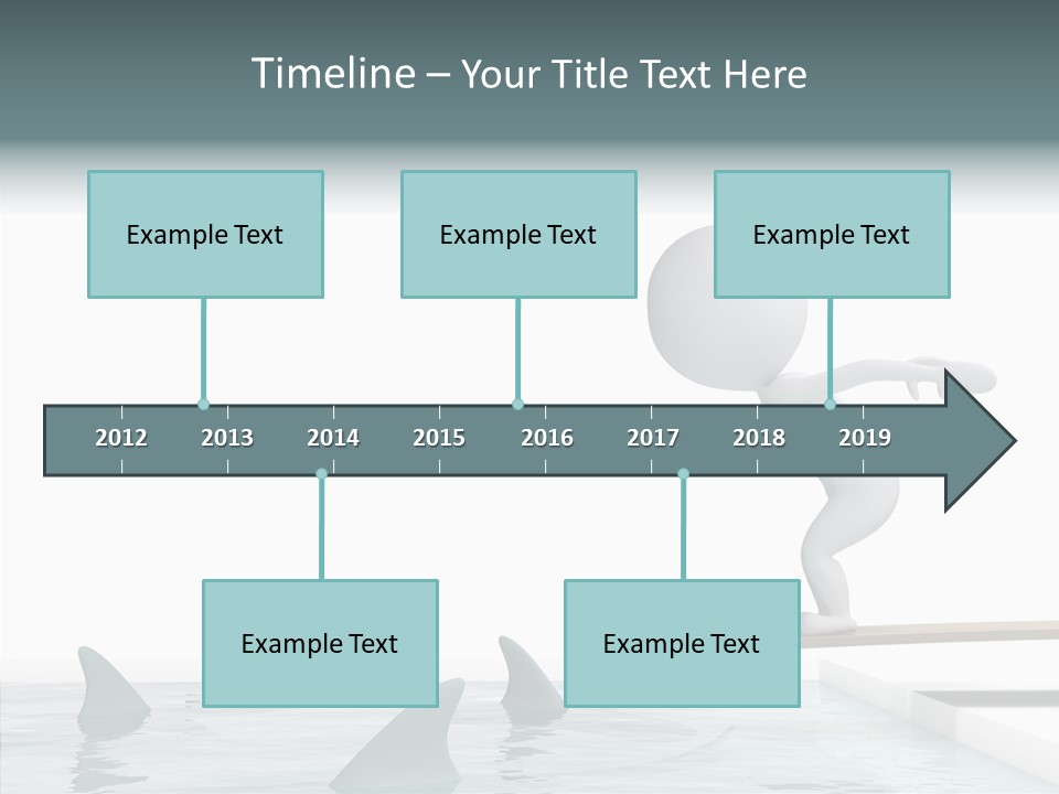 Pool Human Diving Board PowerPoint Template