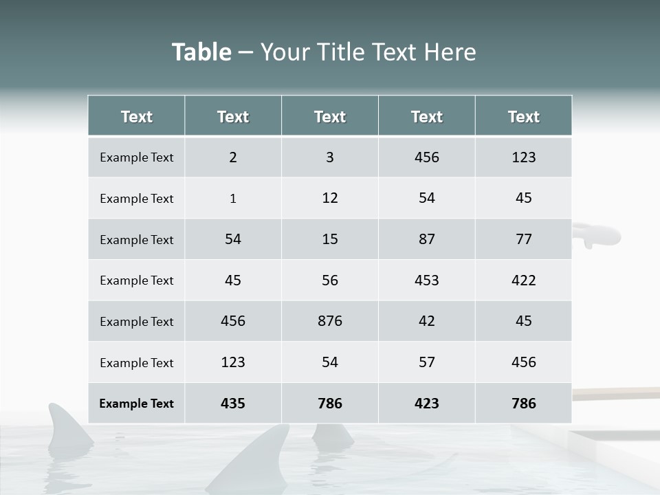 Pool Human Diving Board PowerPoint Template