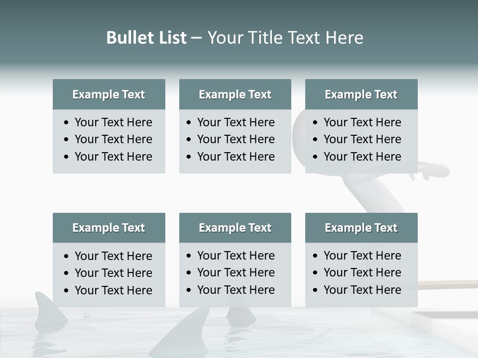 Pool Human Diving Board PowerPoint Template