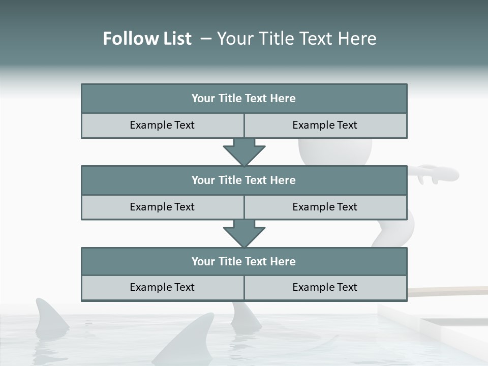 Pool Human Diving Board PowerPoint Template