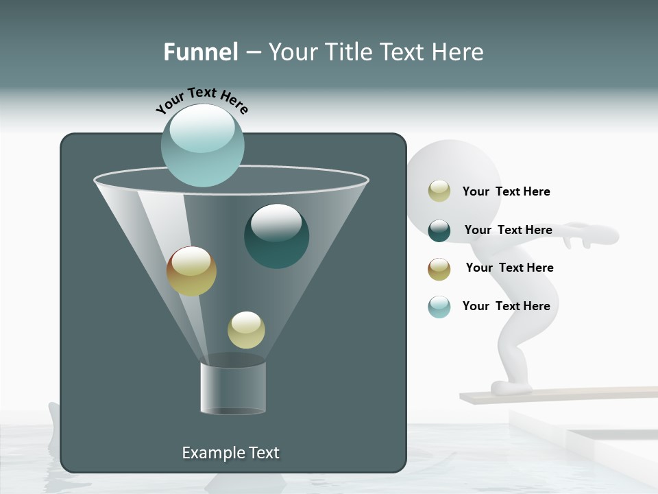 Pool Human Diving Board PowerPoint Template