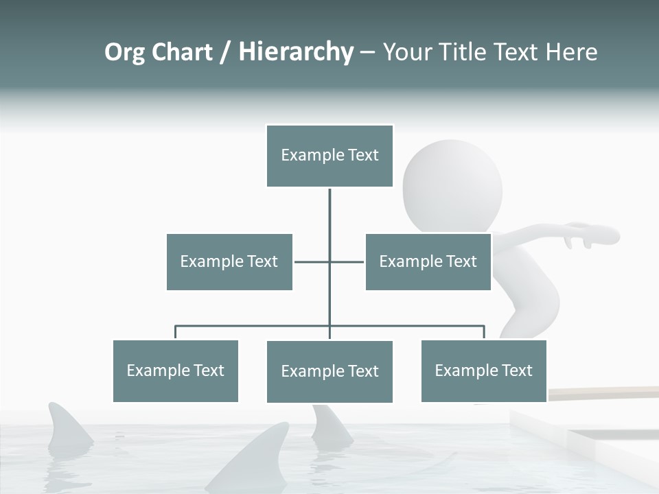 Pool Human Diving Board PowerPoint Template