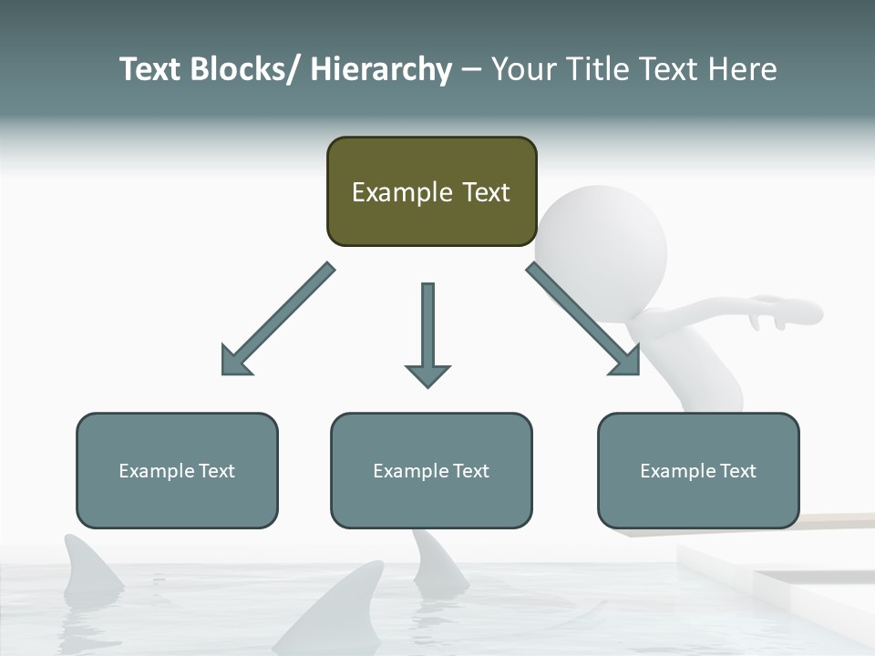 Pool Human Diving Board PowerPoint Template