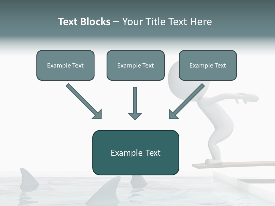 Pool Human Diving Board PowerPoint Template