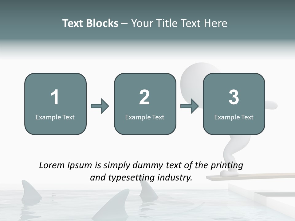 Pool Human Diving Board PowerPoint Template