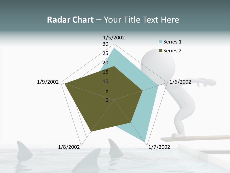 Pool Human Diving Board PowerPoint Template