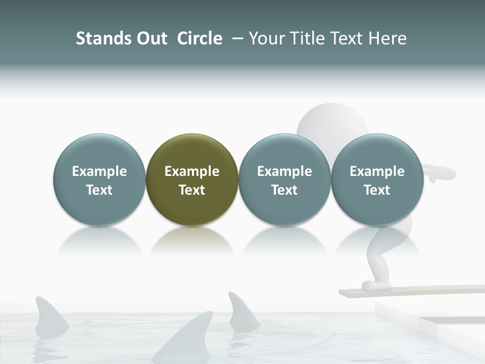 Pool Human Diving Board PowerPoint Template