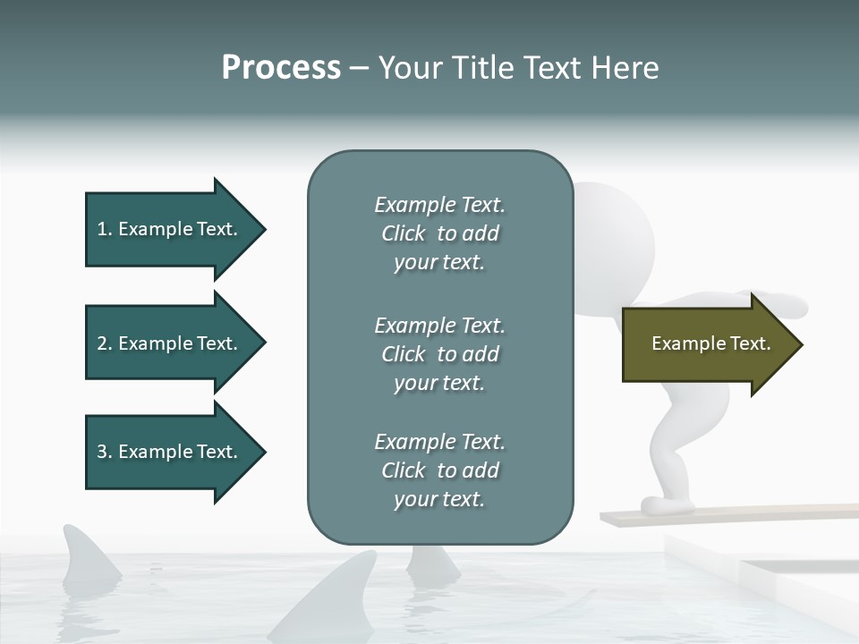 Pool Human Diving Board PowerPoint Template