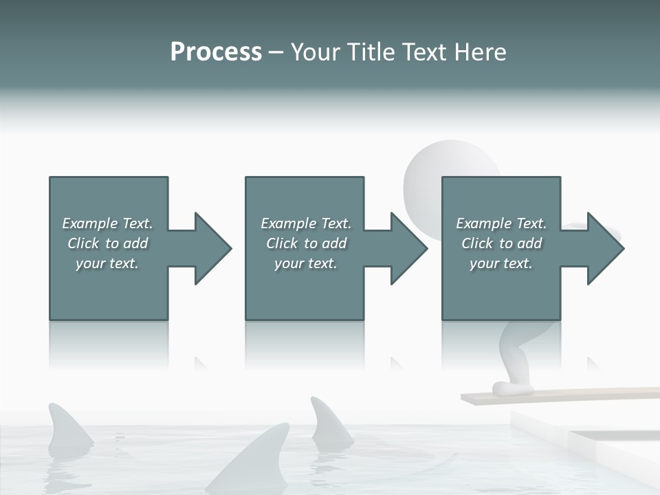 Pool Human Diving Board PowerPoint Template