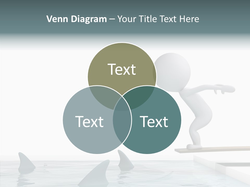 Pool Human Diving Board PowerPoint Template