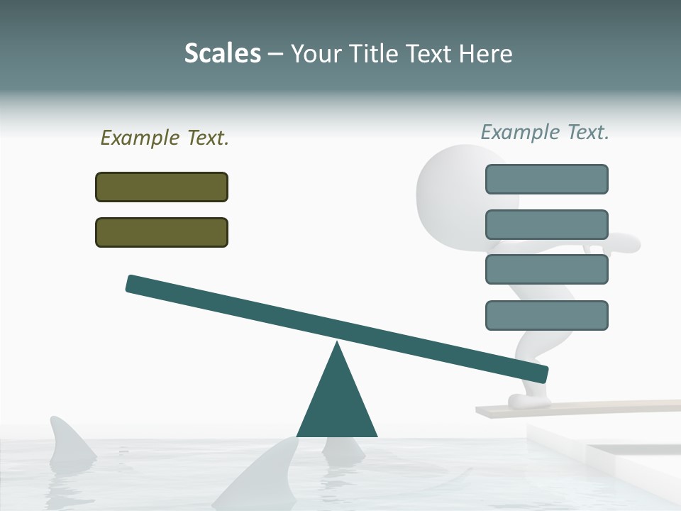 Pool Human Diving Board PowerPoint Template