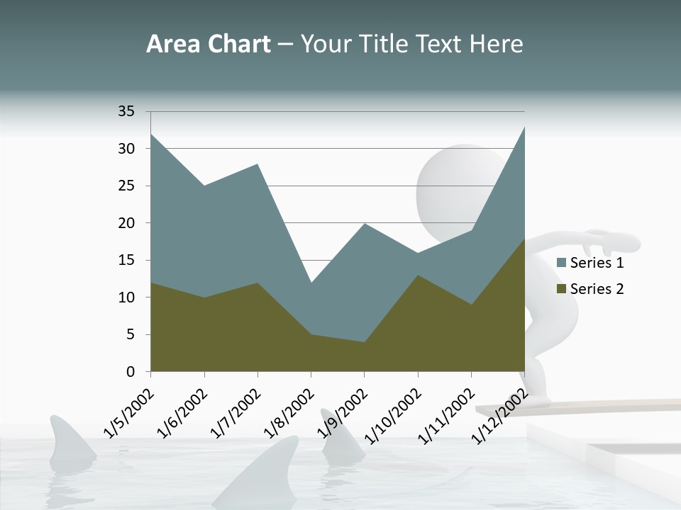 Pool Human Diving Board PowerPoint Template