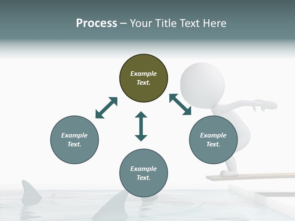 Pool Human Diving Board PowerPoint Template