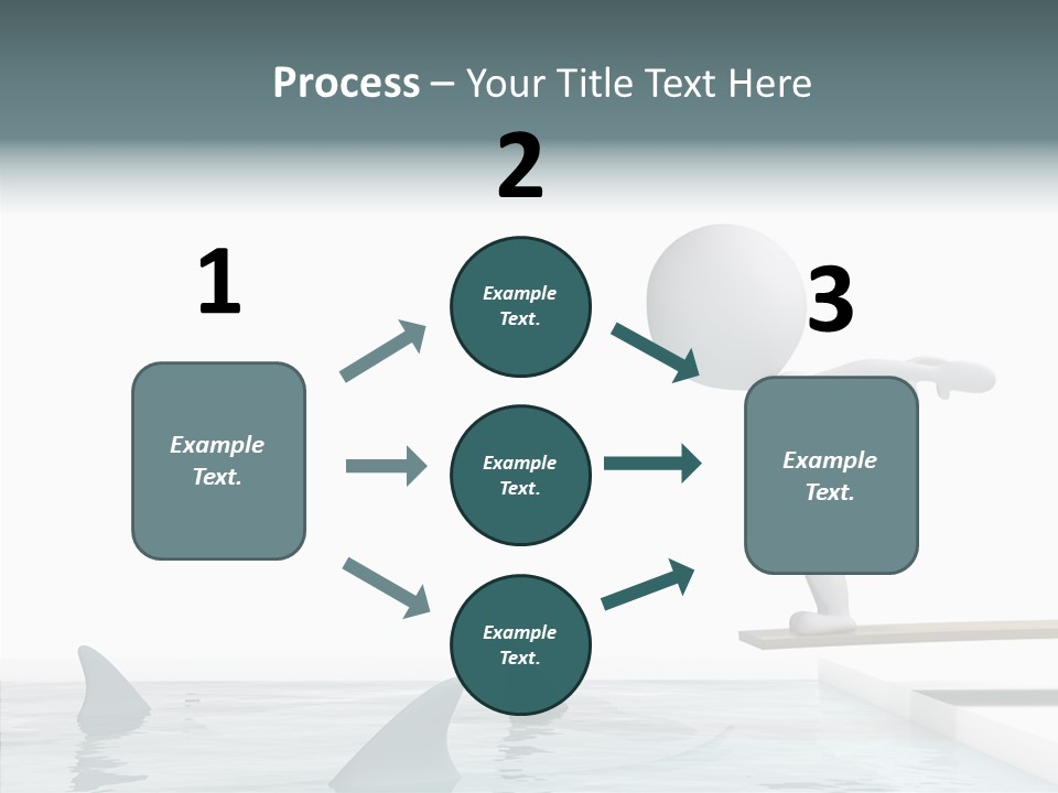 Pool Human Diving Board PowerPoint Template