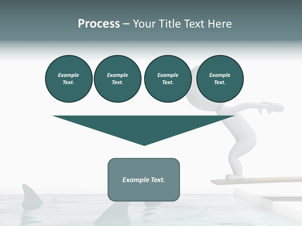 Pool Human Diving Board PowerPoint Template