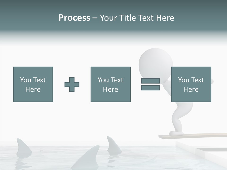 Pool Human Diving Board PowerPoint Template