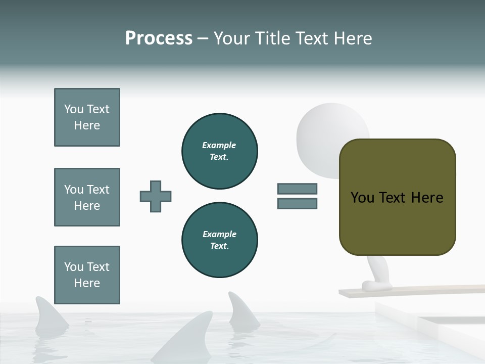 Pool Human Diving Board PowerPoint Template