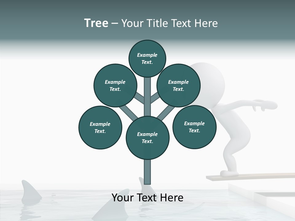 Pool Human Diving Board PowerPoint Template