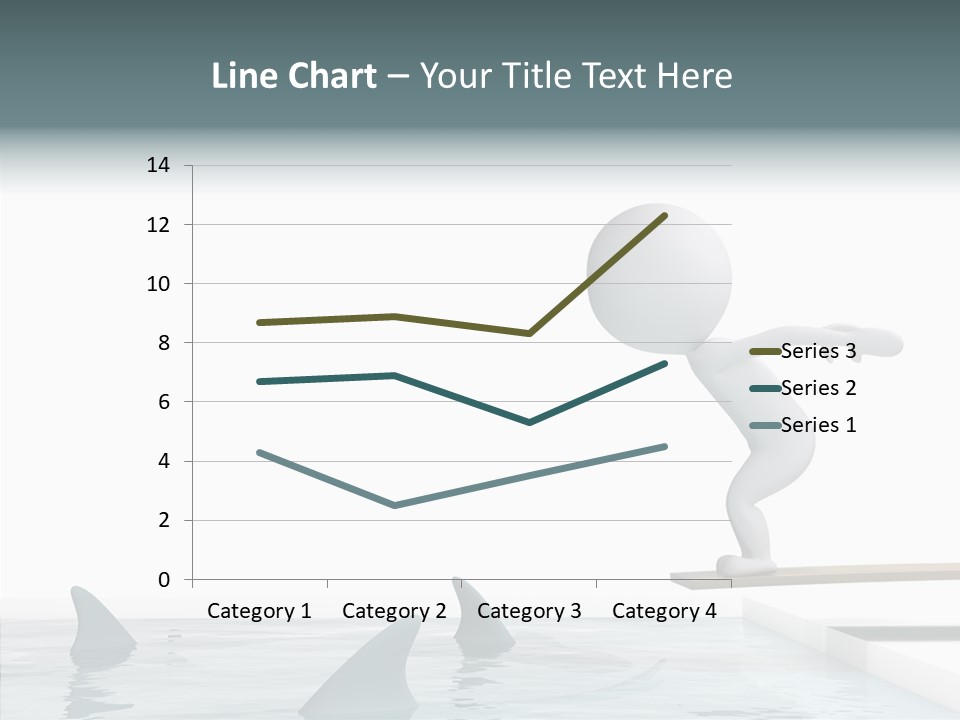 Pool Human Diving Board PowerPoint Template