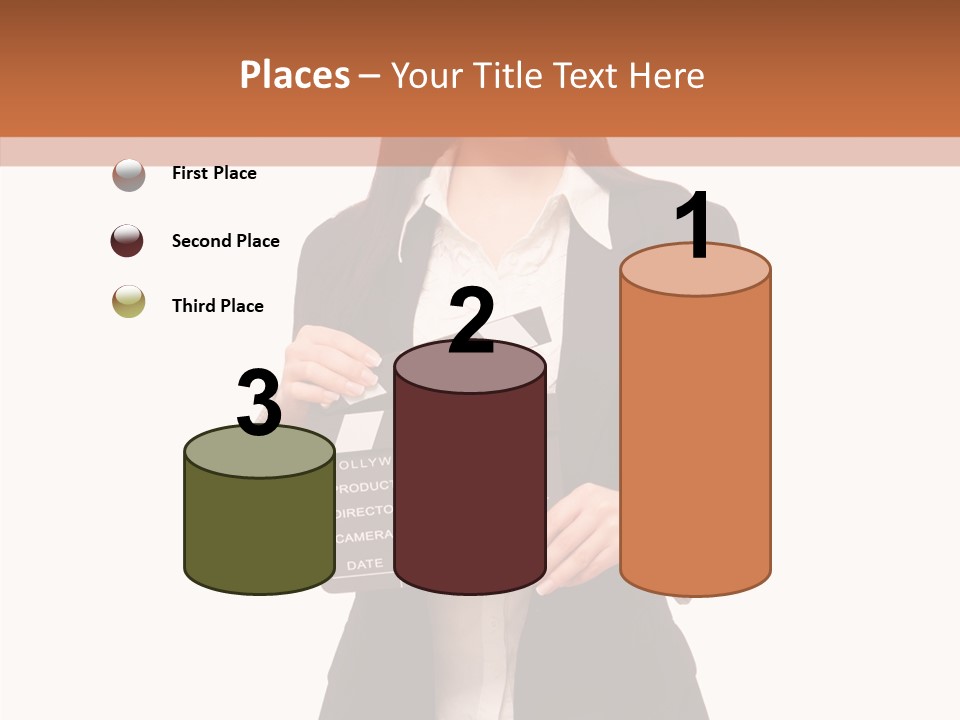 Young Frame Brunette PowerPoint Template