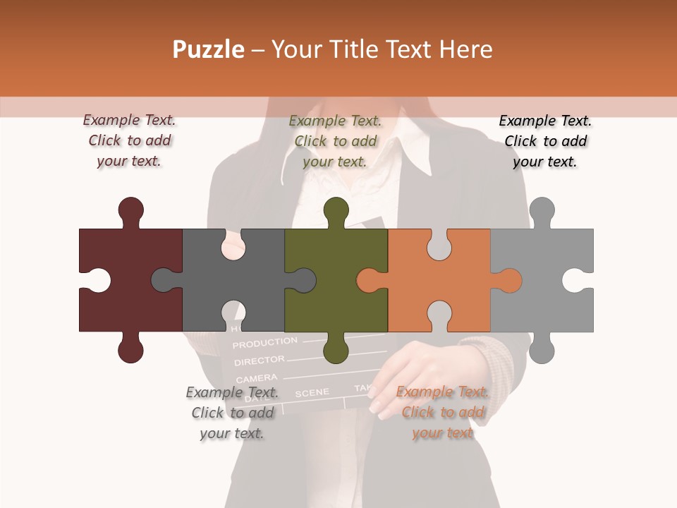 Young Frame Brunette PowerPoint Template