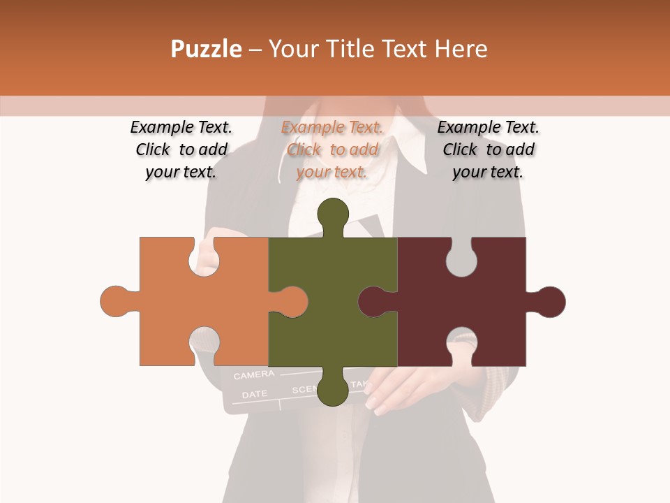 Young Frame Brunette PowerPoint Template