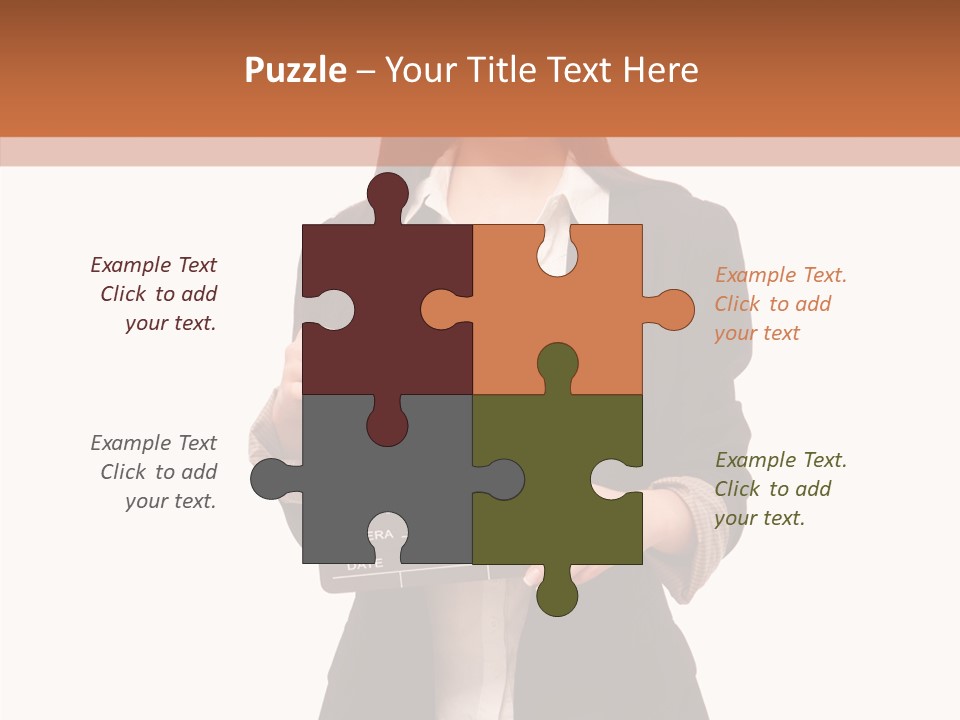 Young Frame Brunette PowerPoint Template