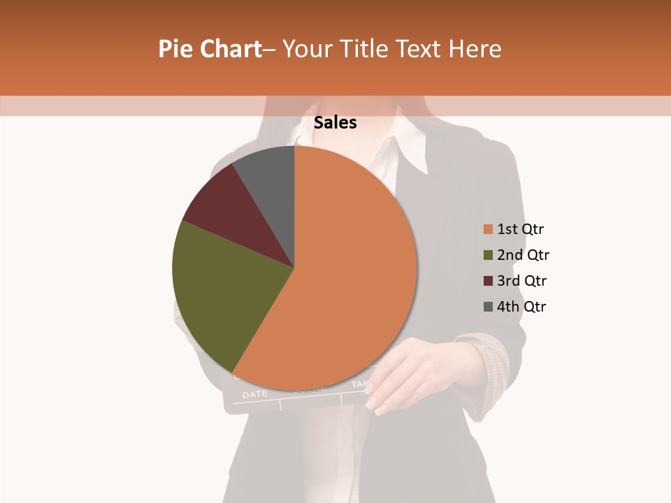 Young Frame Brunette PowerPoint Template