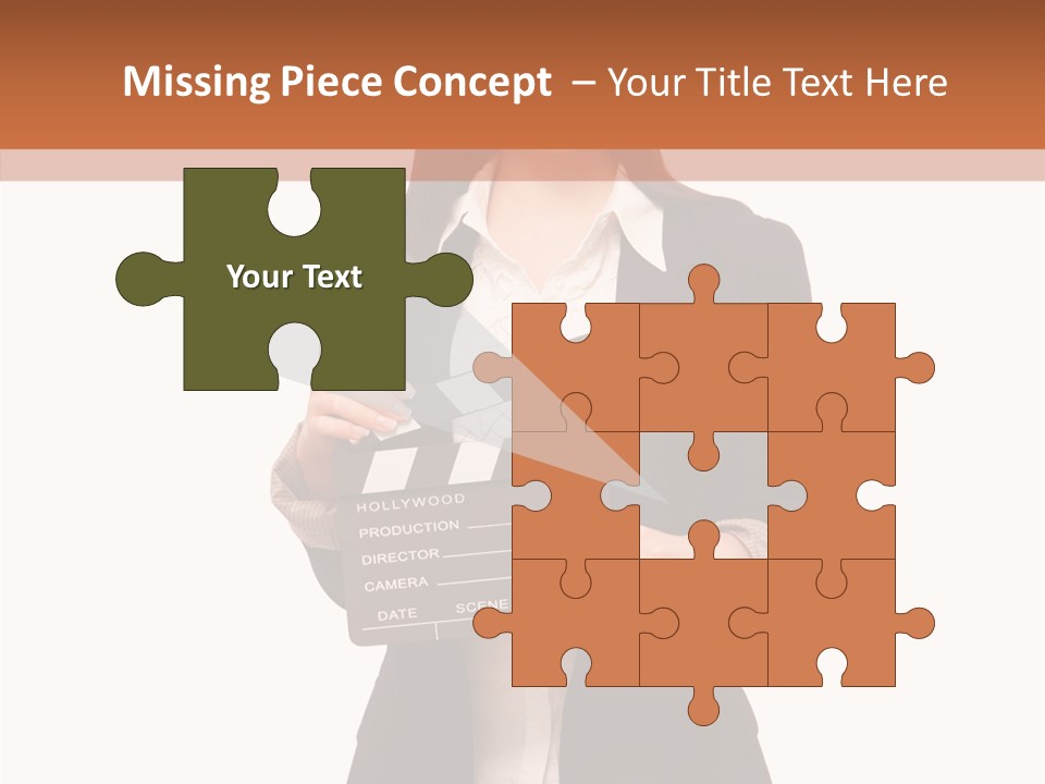 Young Frame Brunette PowerPoint Template