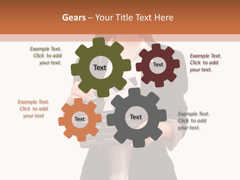 Young Frame Brunette PowerPoint Template