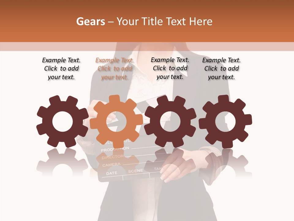 Young Frame Brunette PowerPoint Template