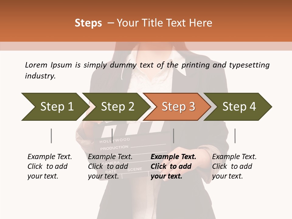 Young Frame Brunette PowerPoint Template