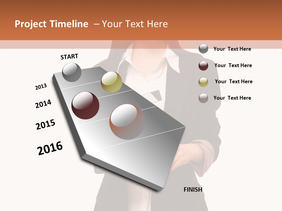 Young Frame Brunette PowerPoint Template