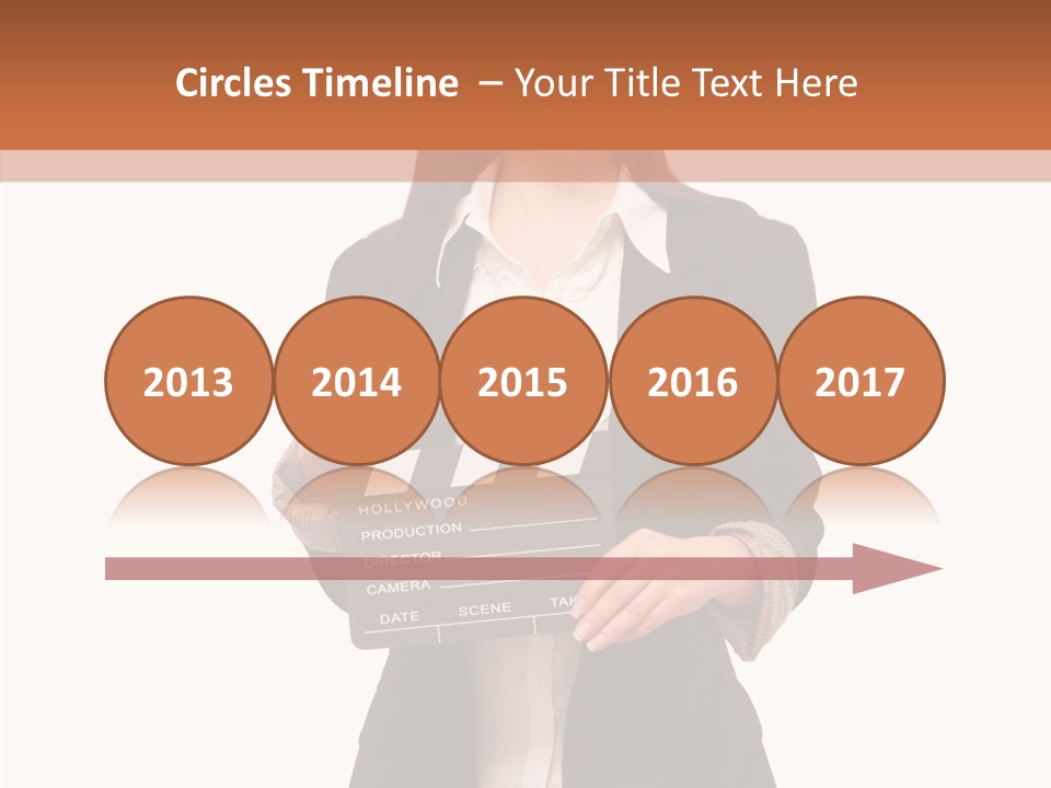 Young Frame Brunette PowerPoint Template