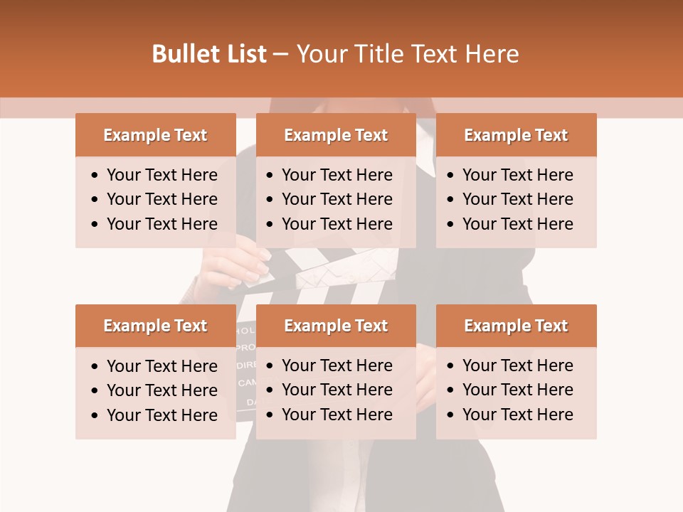 Young Frame Brunette PowerPoint Template