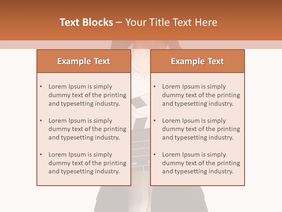 Young Frame Brunette PowerPoint Template