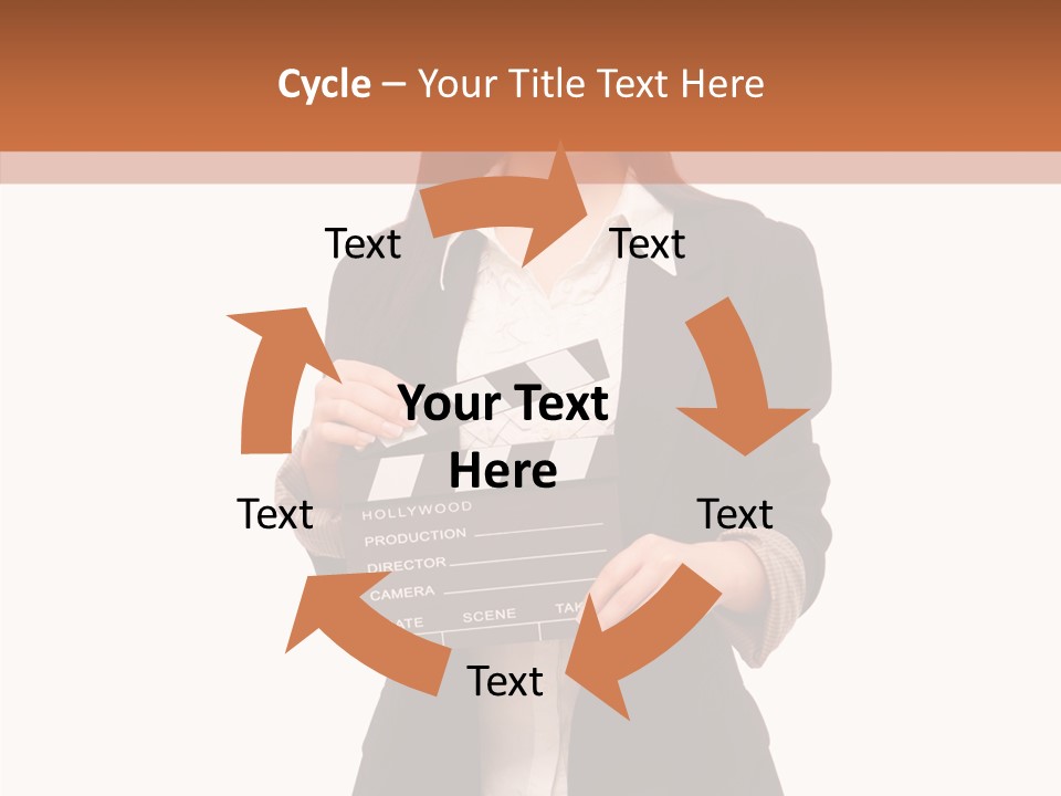 Young Frame Brunette PowerPoint Template