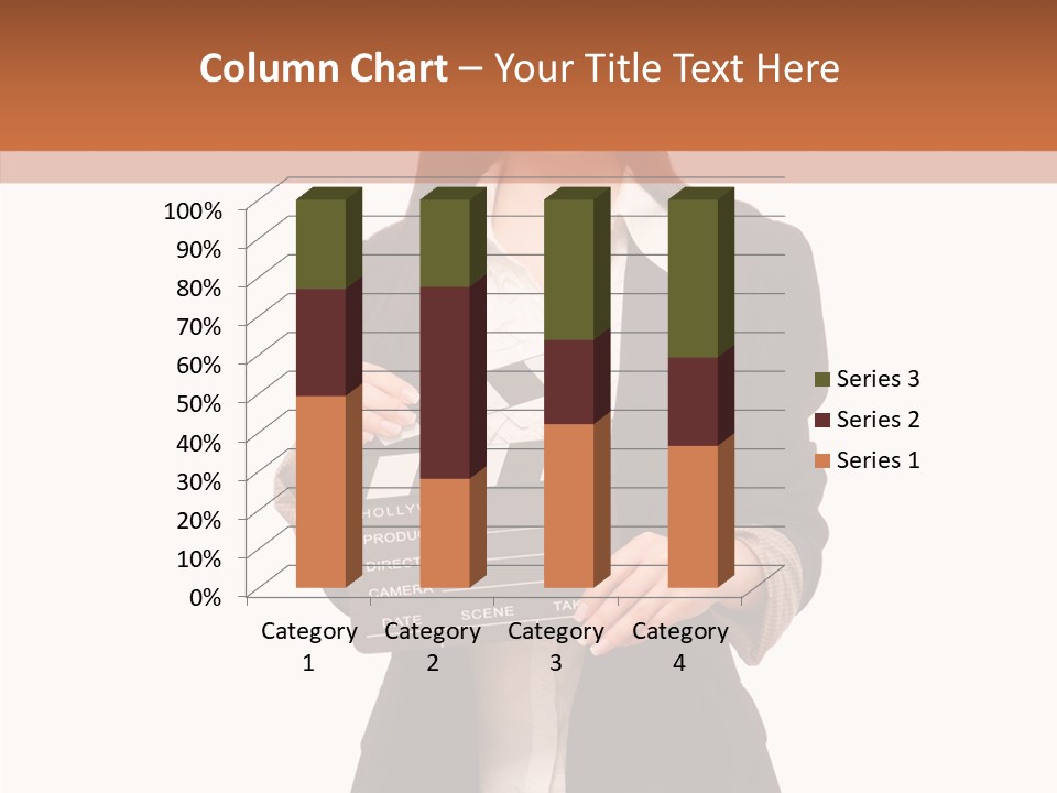Young Frame Brunette PowerPoint Template