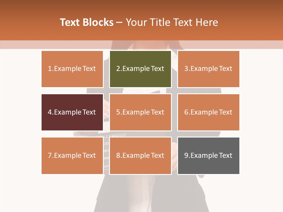 Young Frame Brunette PowerPoint Template