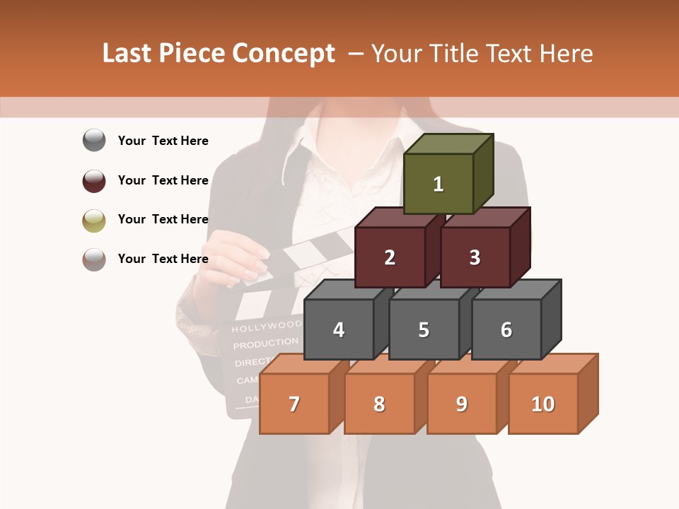 Young Frame Brunette PowerPoint Template