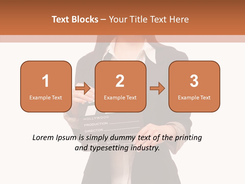 Young Frame Brunette PowerPoint Template