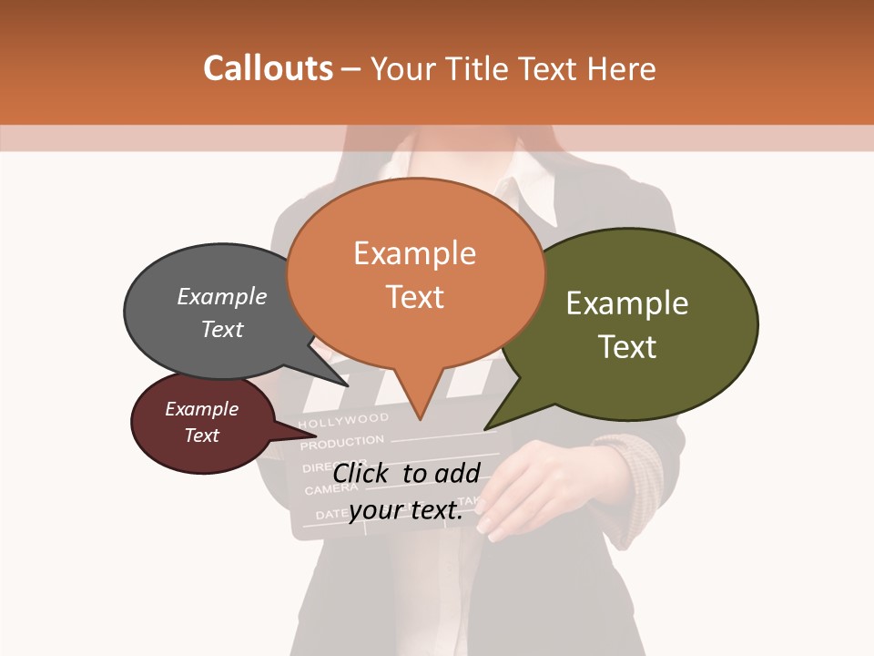 Young Frame Brunette PowerPoint Template