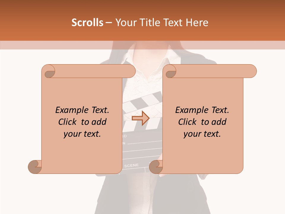 Young Frame Brunette PowerPoint Template