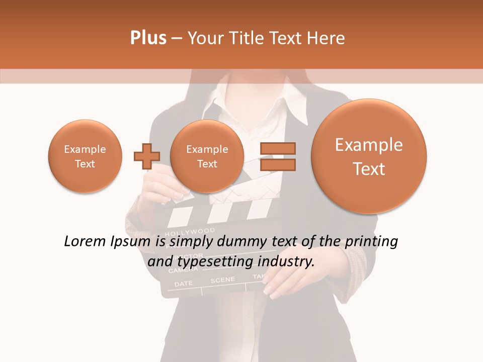 Young Frame Brunette PowerPoint Template