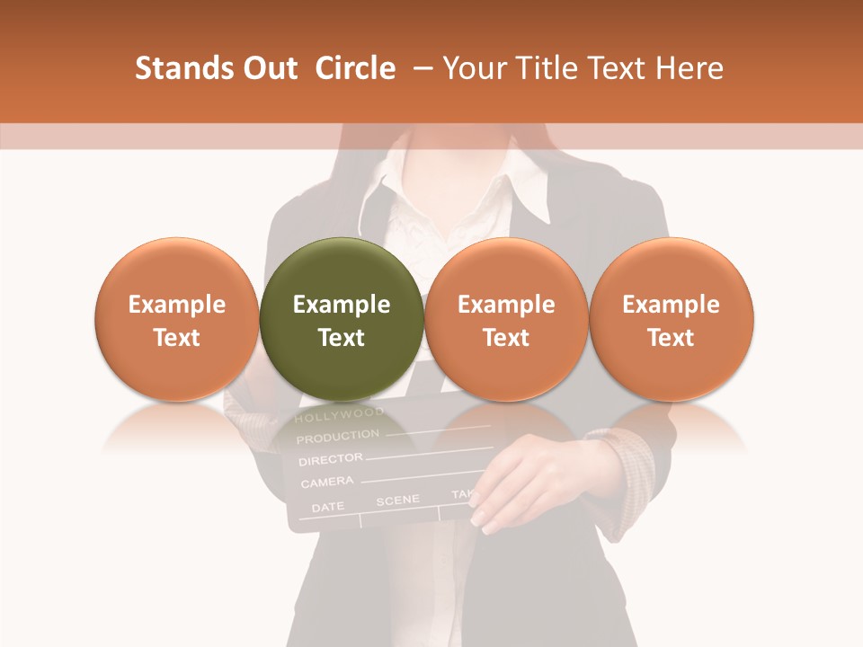 Young Frame Brunette PowerPoint Template