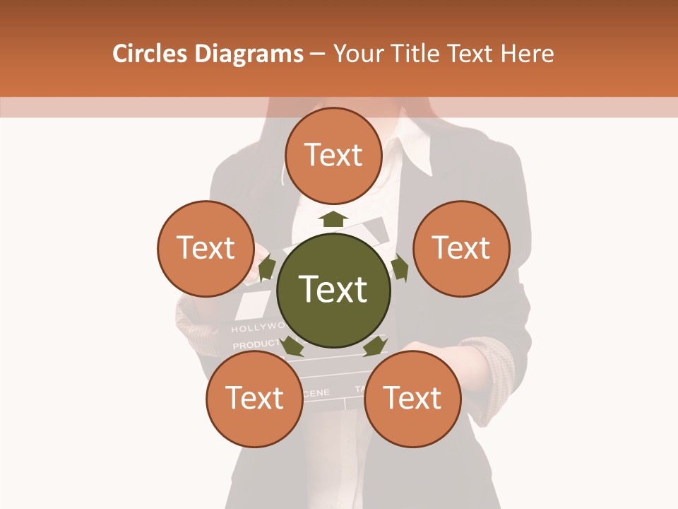 Young Frame Brunette PowerPoint Template