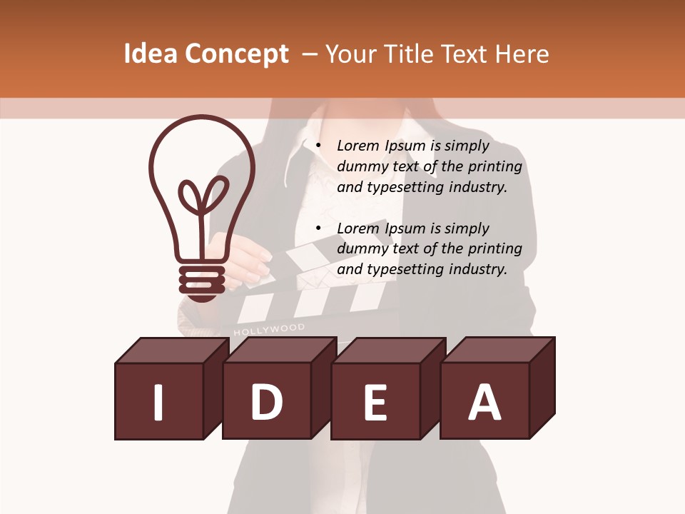 Young Frame Brunette PowerPoint Template